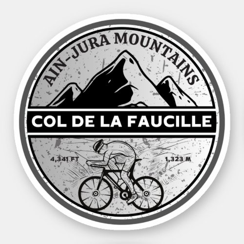 Col de la Faucille french Alpes bicycle tour Sticker