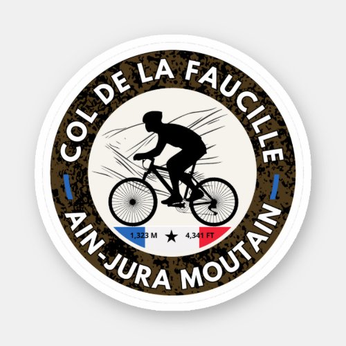 Col de la Faucille french Alpes bicycle tour Sticker