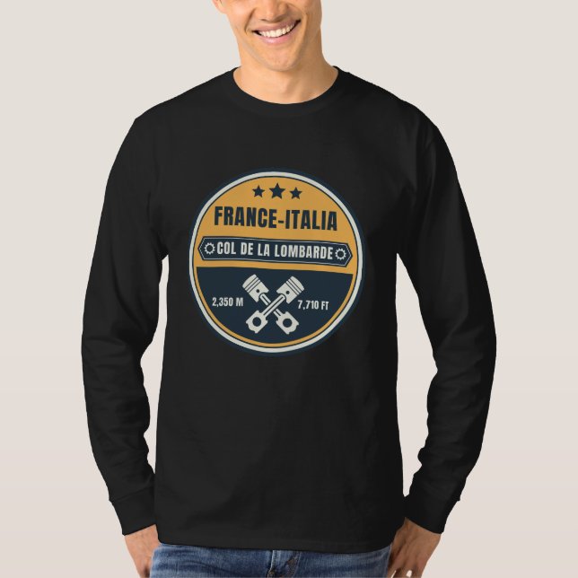 Col de la Lombarde french Alpes motobike gifts T-Shirt (Front)