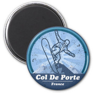 Col De Porte Station de ski - Snowboard Magnet