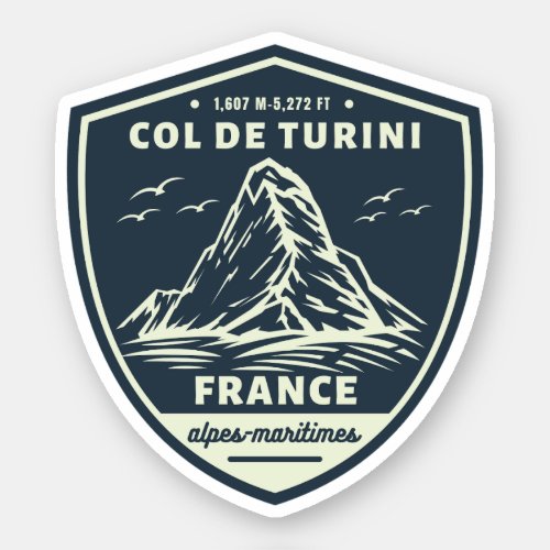   Col de turini Alpes Maritimes  Sticker