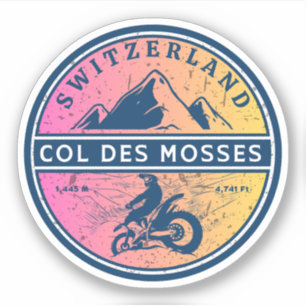 Col des Mosses swiss–alps motorcycle tour Sticker