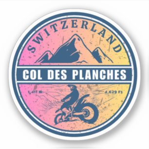 Col des Planches swiss–alps motorcycle tour Sticker