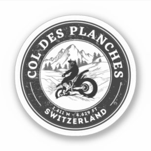 Col des Planches swiss–alps motorcycle tour Sticker