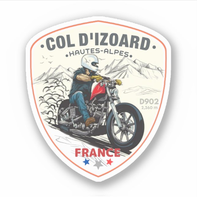  Col d'Izoard D 902 Massif du Queyras Sticker (Front)