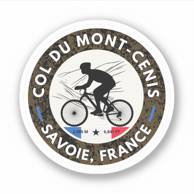 Col du Mont Cenis french massif Alpine gifts Sticker (Front)