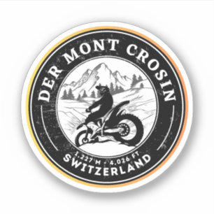 Col du Mont Crosin swiss–alps motorcycle tour Sticker
