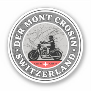 Col du Mont Crosin swiss–alps motorcycle tour Sticker