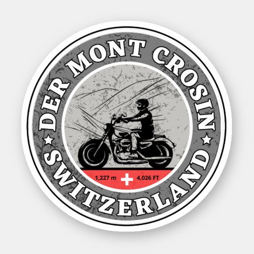 Col du Mont Crosin swissalps motorcycle tour Sticker