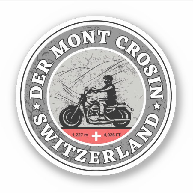 Col du Mont Crosin swiss–alps motorcycle tour Sticker (Front)