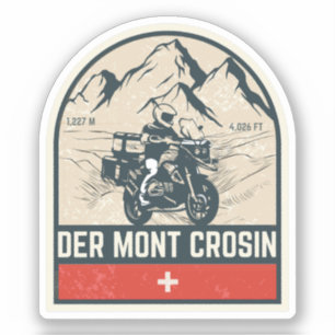 Col du Mont Crosin swiss–alps motorcycle tour Sticker