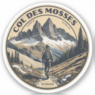 Col du Mosses canton de Vaud swiss alpine road Sticker
