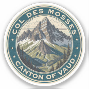 Col du Mosses canton de Vaud swiss alpine road Sticker