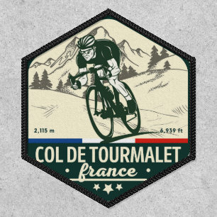 Col du Tourmalet-french mountain pass trip motobik Patch