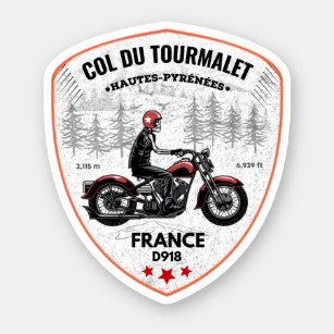 Col du Tourmalet-french mountain pass trip motobik Sticker