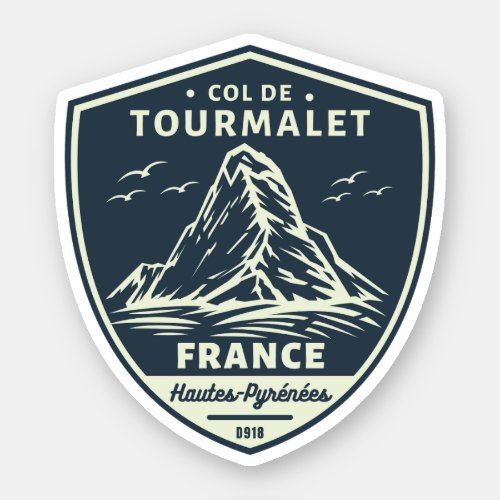Col du Tourmalet_french mountain pass trip motobik Sticker