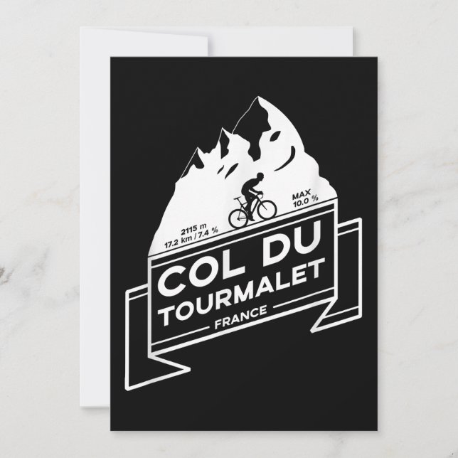 Col Du Tourmalet Road Cycling Note Card (Front)