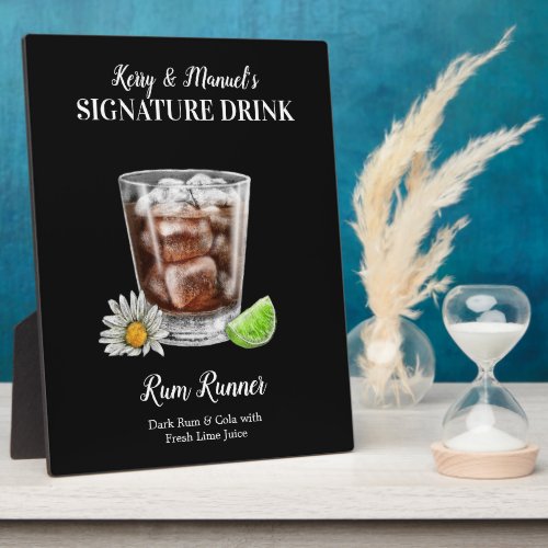 Cola Colored Drink  PERSONALIZED Signature Drink Plaque