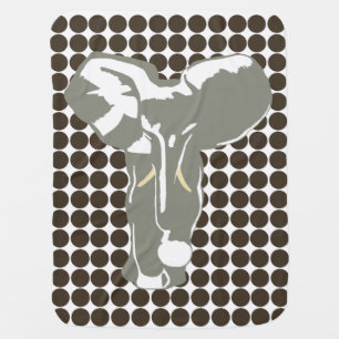 Cola Safari Dot with Pop Art Elephant Baby Blanket