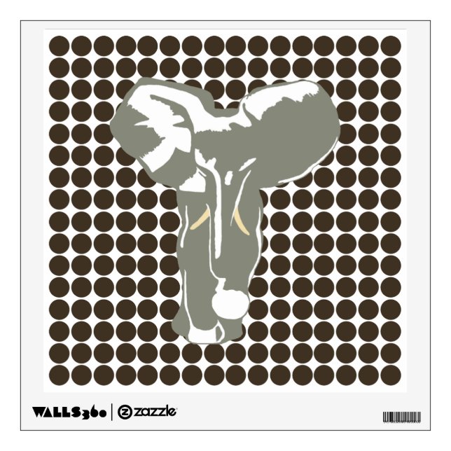 Cola Safari Dot with Pop Art Elephant Wall Sticker (Front)