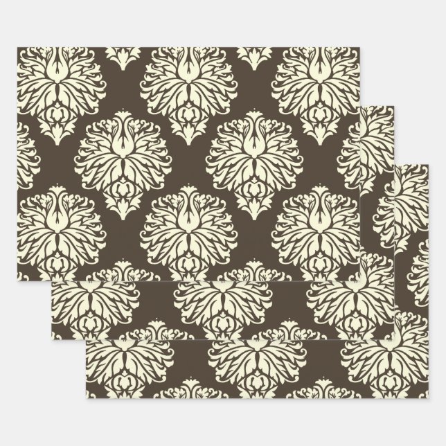 Cola Southern Cottage Damask Wrapping Paper Sheets (Set)