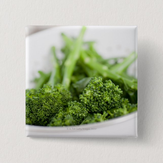 COLANDER FULL OF SUPERFOOD BROCCOLI PINBACK BUTTON (Front)