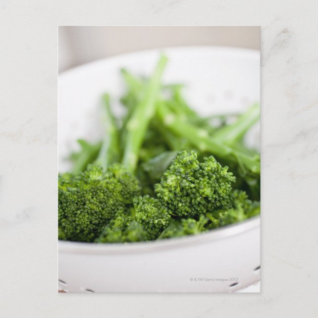 COLANDER FULL OF SUPERFOOD BROCCOLI POSTCARD (Front)