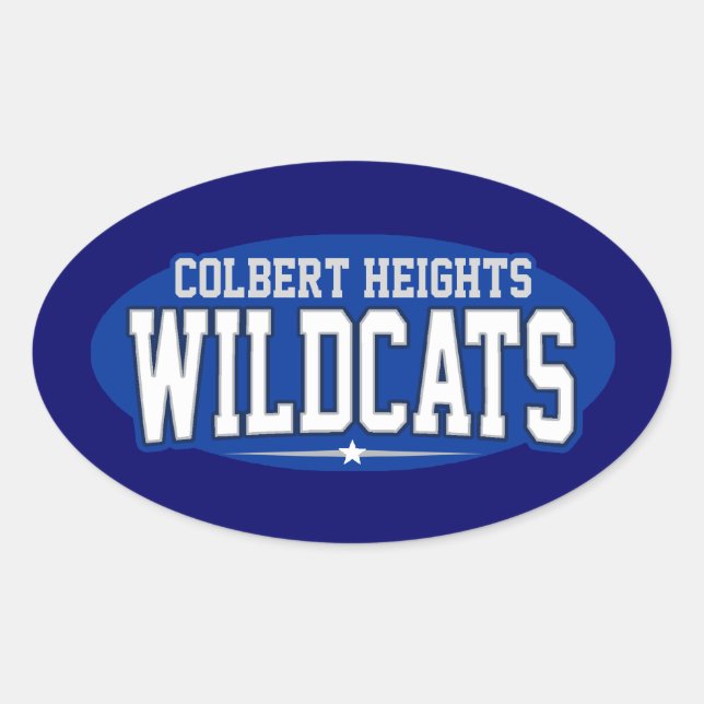 Colbert Heights High School; Wildcats Oval Sticker (Front)