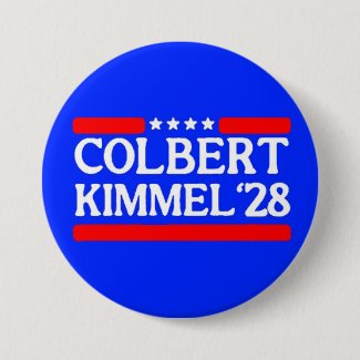 Colbert - Kimmel '28 Button