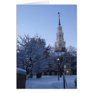 Colby College in snow Cards