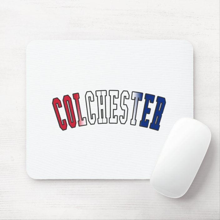 Colchester in United Kingdom National Flag Colors Mouse Pad