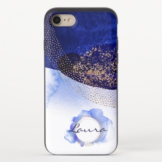 Cold as Ice Blue and Gold iPhone Case