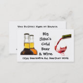 Cold Beer and Wine Liquor Store Business Card (Front/Back)