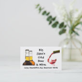 Cold Beer and Wine Liquor Store Business Card (Standing Front)