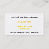 Cold Beer and Wine Liquor Store Business Card (Back)