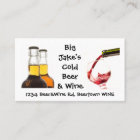 Cold Beer and Wine Liquor Store Business Card