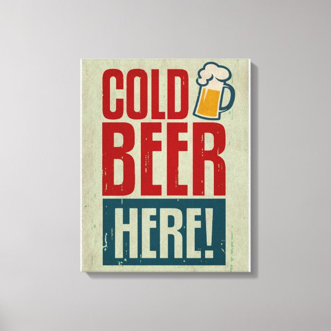 Cold Beer Canvas Print (Front)