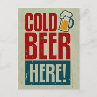 Cold Beer Postcard