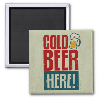 Cold Beer Refrigerator Magnet