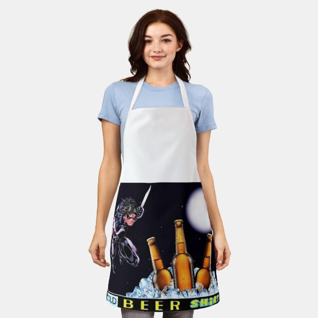 Cold Beer shirt Apron (Worn)