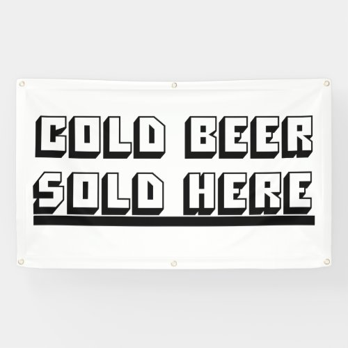 COLD BEER SOLD HERE BANNER