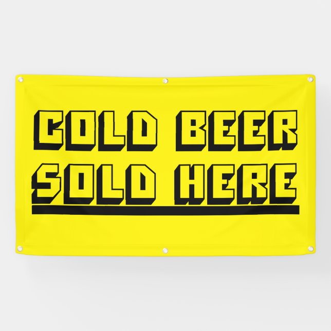COLD BEER SOLD HERE-Y BANNER (Horizontal)