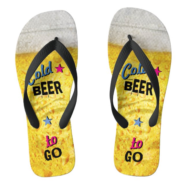 Cold Beer To Go 😉🍺 Flip Flops (Footbed)