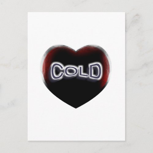 Cold Black Heart Postcard