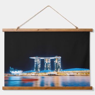 Cold Bloom — Lights of Singapore Hanging Tapestry