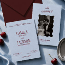 Cold Blue and Burgundy Wedding 
