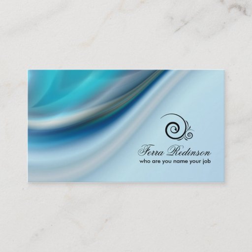 Customizable cold blue color business card