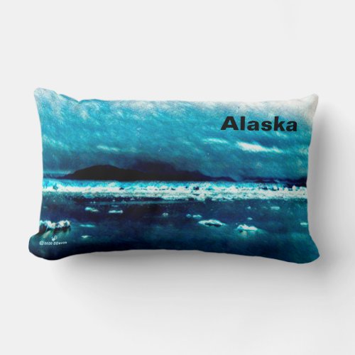 Cold Blue Sea Lumbar Pillow