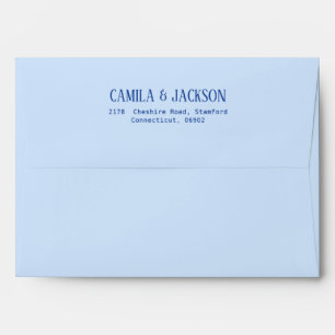 Cold Blue Wedding Envelope