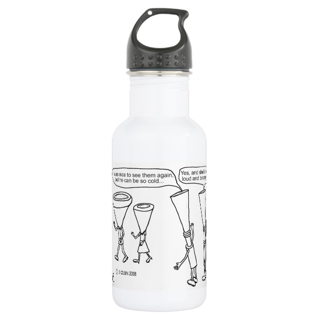 Cold Brass Stainless Steel Water Bottle (Front)